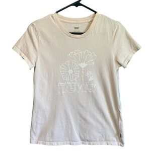 Levi’s Peach Pink Have a Nice Day Women's T-Shirt Small